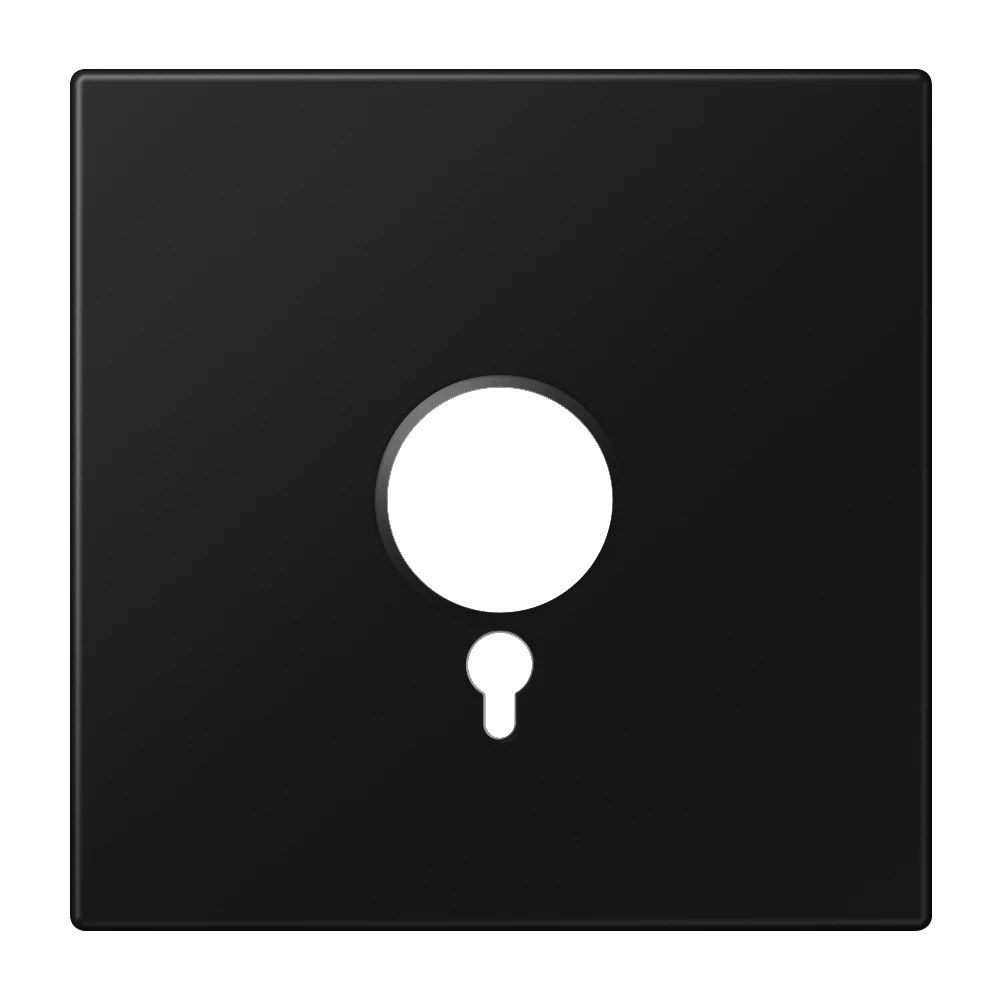 Centre plate, for panic button, matt graphite black