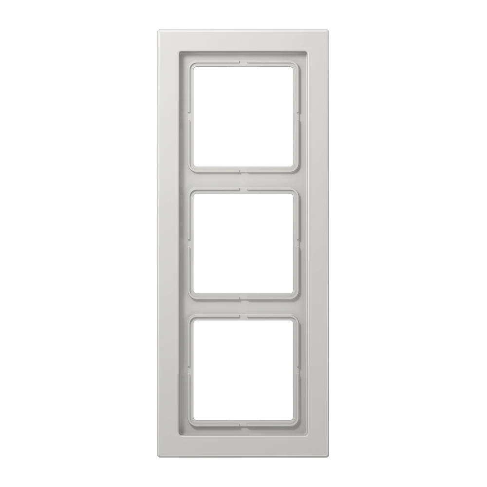 Placca 3 moduli, grigio chiaro