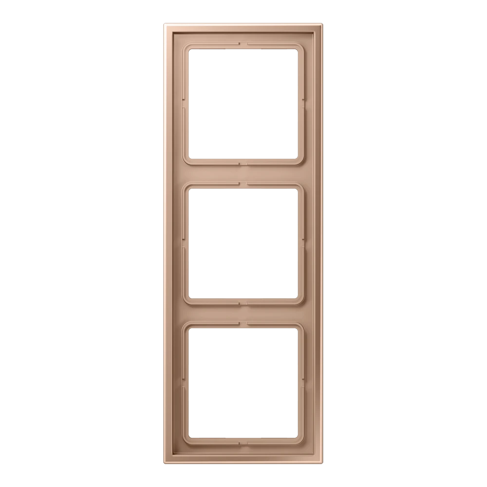 Frame 3-gang, brushed bronze