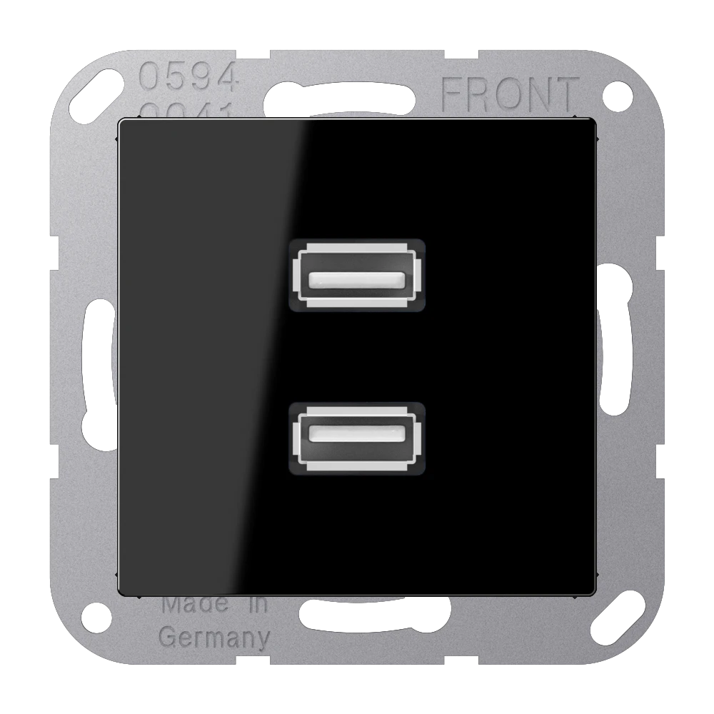2 x USB 2.0, schwarz