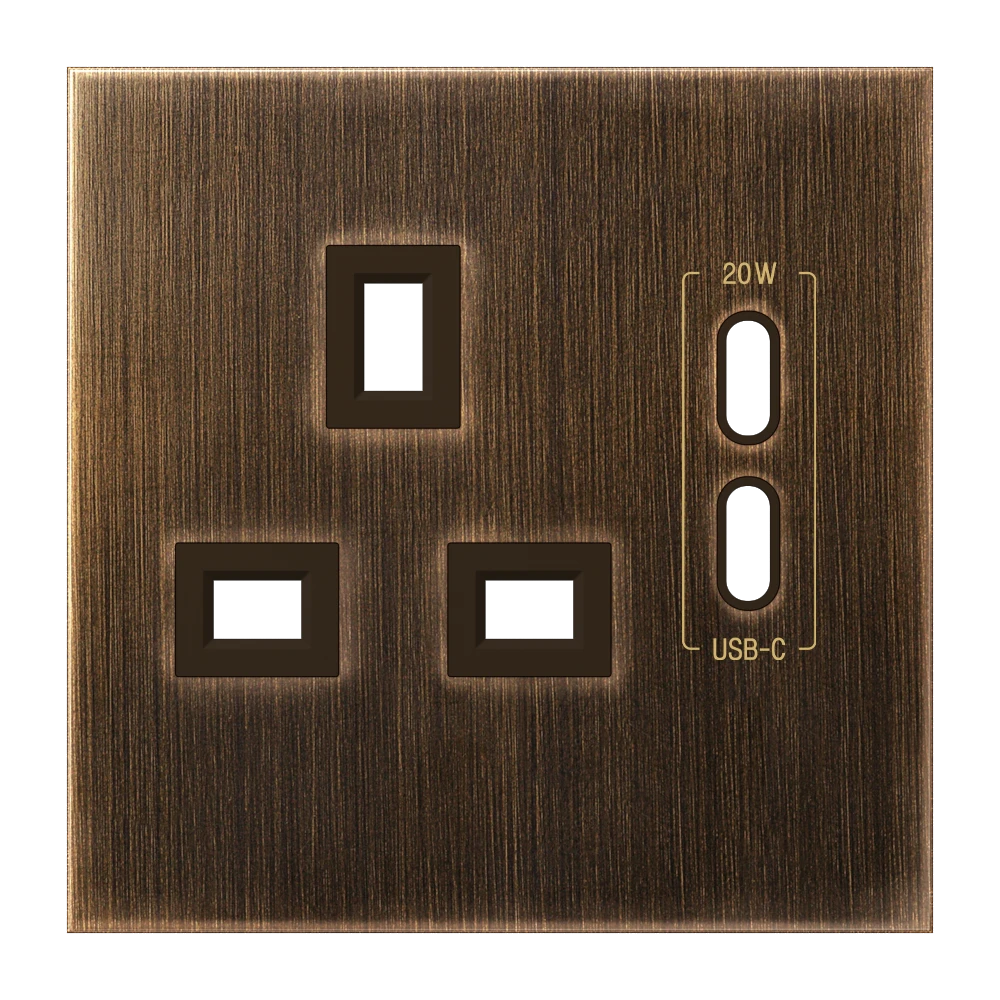 Centre plate for socket insert 521 G-CC20, antique brass