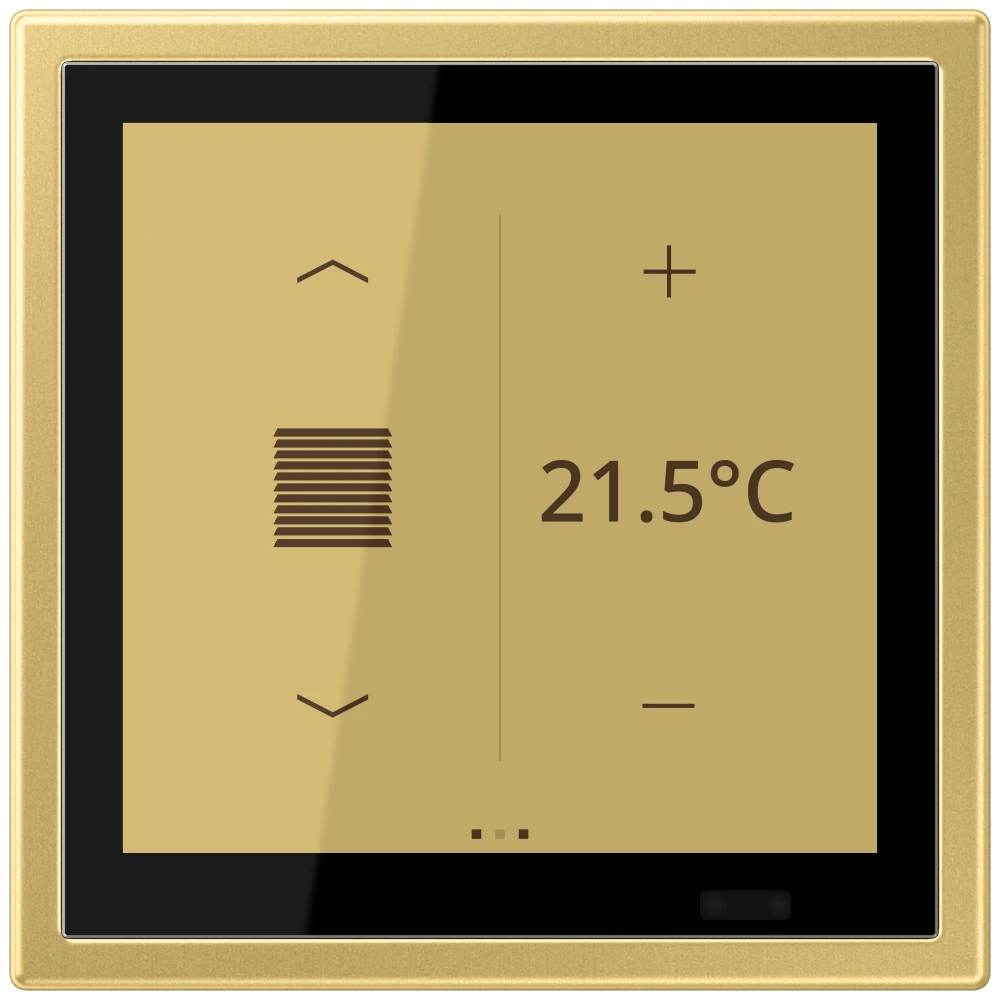 KNX Raumcontroller LS TOUCH mit Rahmen LS 990, Secure, Messing classic