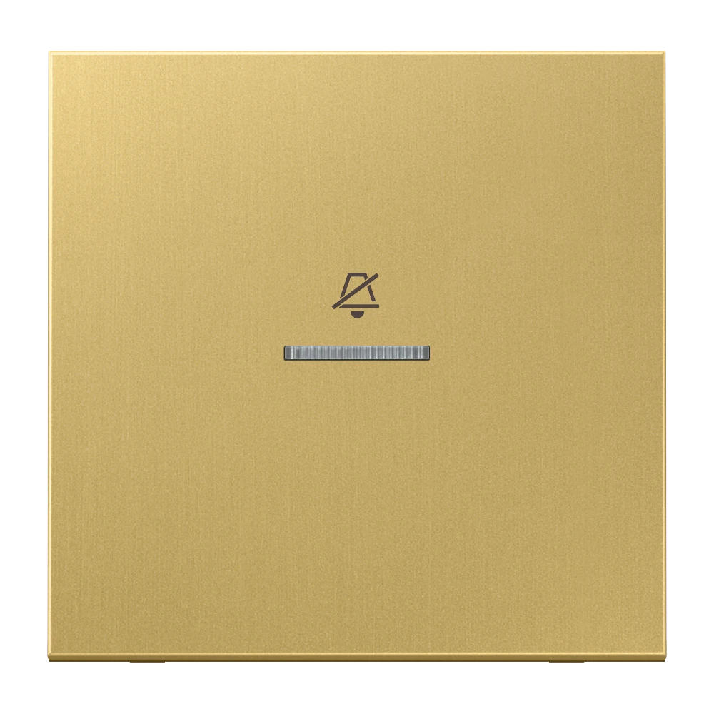 Hotelwippe, Innenstelle 1fach, Symbol "do not disturb" (DND), mit Lichtleiter, Messing classic