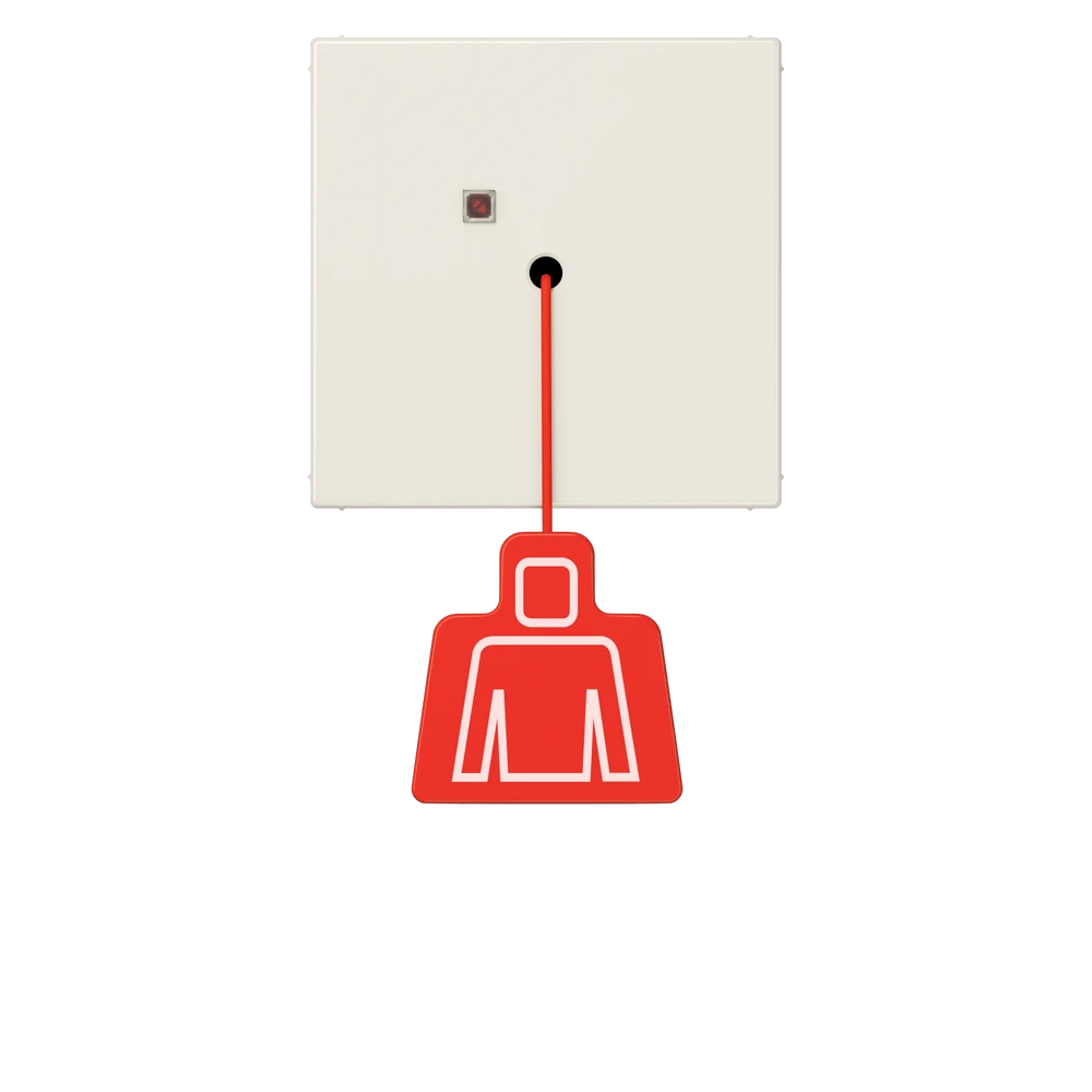 Botão com cordão, marfim