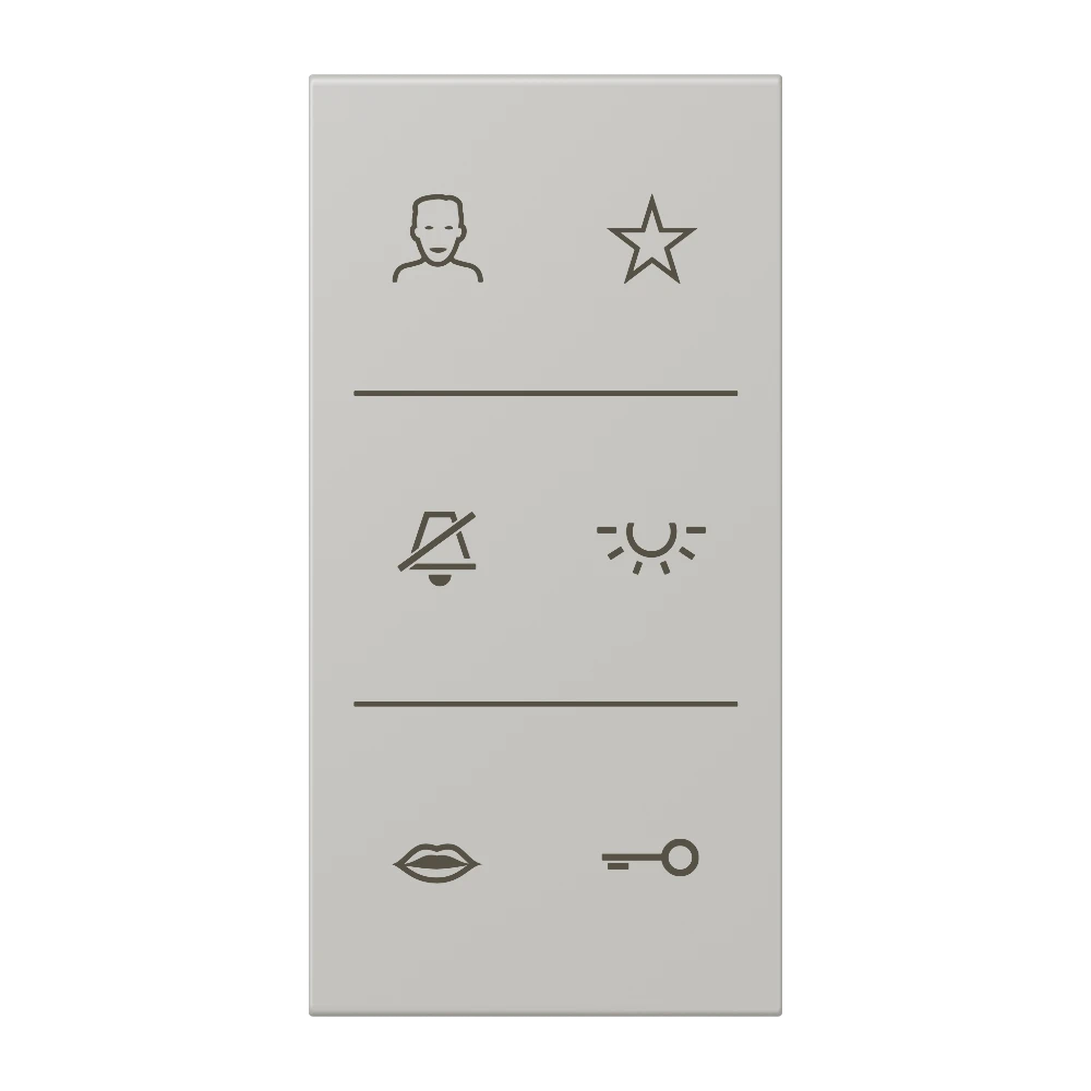 Symbol cover video 3-gang, F50, gris clair 31 (32013)