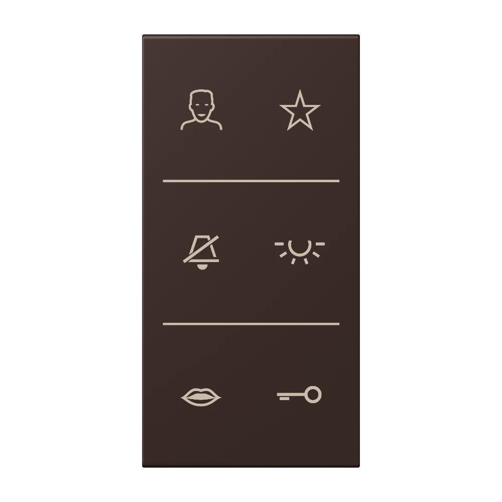 Symbol cover video 3-gang, F50, terre d‘ombre brûlée 59 (4320J)