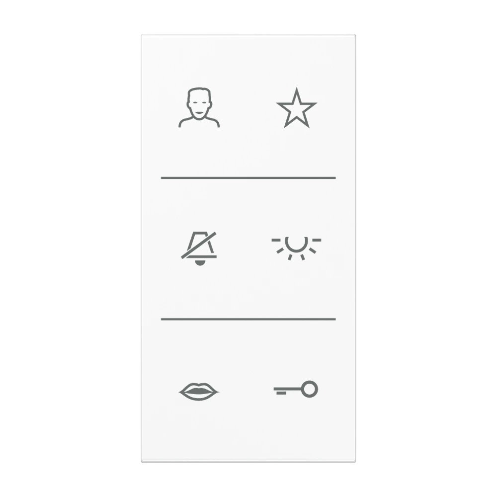 Symbol cover video 3-gang, F50, white