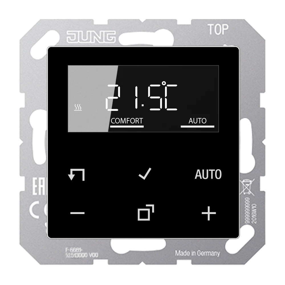 LB Management room thermostat set, black