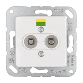 Potential equalisation socket, screw terminals, thermoplastic, white