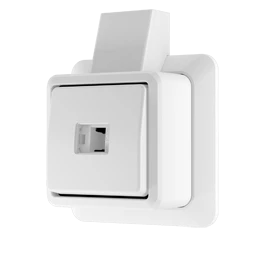 Impulsdrukker, set, 1-polig maakcontact met gescheiden meldcontacten, 10 A, 250 V ~, alpine wit