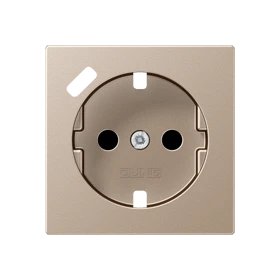 Centre plate for SCHUKO® socket insert with USB charger, Safety Plus, thermoplastic, champagne