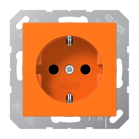 Enchufe SCHUKO®, Safety Plus, termoplástico, naranja