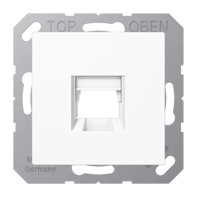 Abdeckung (gerastet) für Modular-Jack-Steckbuchsen, 1fach, UMA-CAT6A, RADIALL, Panduit, Assmann, alpinweiß