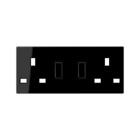 Centre plate for socket insert BS 2172 EINS, thermoplastic, black