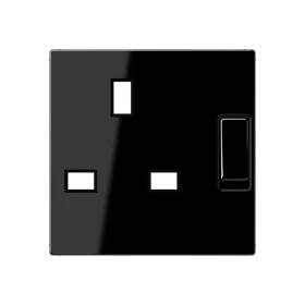 Centre plate for socket insert BS 2171 EINS and 3171 EINS, duroplastic, black