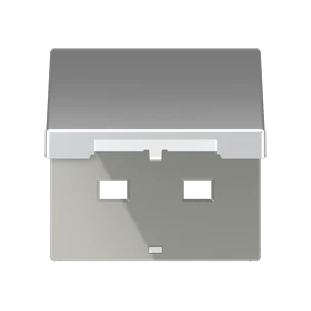 Hinged lid, for socket insert 521 G, aluminium