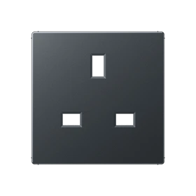 Centre plate for socket insert 521 G, thermoplastic lacquered, matt anthracite
