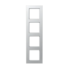 Frame 4-gang, aluminium