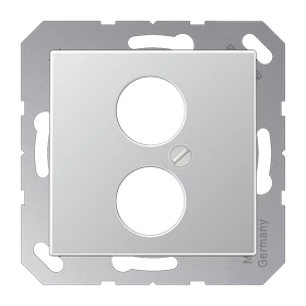 Afdekking, voor 2 ronde connector tot 18,5 mm Ø, aluminium