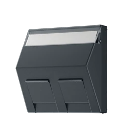 Centre plate for mounting adapter 30°, 2-gang, matt anthracite