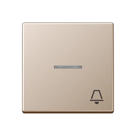 Rocker, symbol "bell", with lens, champagne