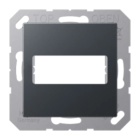 Afdekking, voor 1 D-subminiatuur connector, 9-/25-polig, antraciet mat