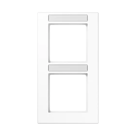 Placca 2 moduli, bianco alpino
