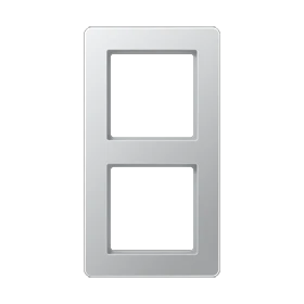 Frame 2-gang, aluminium