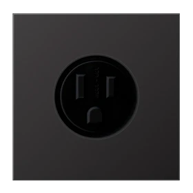 Socket, US NEMA system, screw terminals, aluminium laquered, dark (aluminium lacquered)