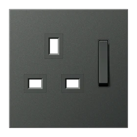 Centre plate for socket insert 571 G, aluminium laquered, anthracite