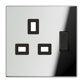 Centre plate for socket insert BS 2171 EINS and 3171 EINS, chrome