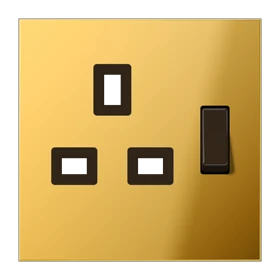 Centre plate for socket insert BS 2171 EINS and 3171 EINS, gold-coloured