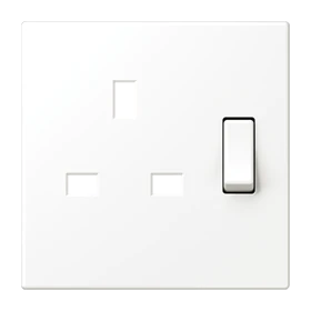 Centre plate for socket insert BS 2171 EINS and 3171 EINS, duroplastic, white
