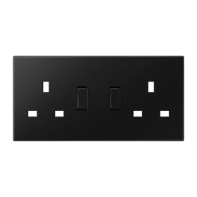 Centre plate for socket insert BS 2172 EINS and BS 3172 EINS, duroplastic lacquered, matt graphite black 