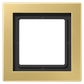 Frame 1-gang, suitable for British Standard installations (supporting frame 80 x 80), classic brass