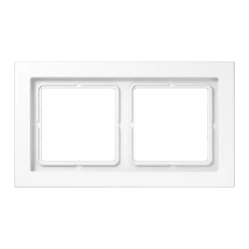 Frame 2-gang, suitable for British Standard installations (supporting frame 80 x 80), white