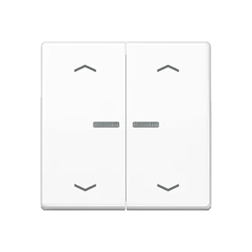 JUNG HOME push-button, with arrow symbols, with lens, white