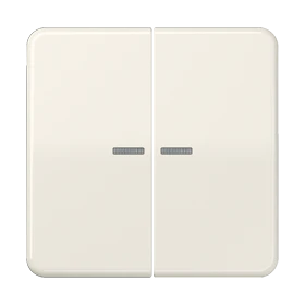 JUNG HOME push-button, with lens, ivory