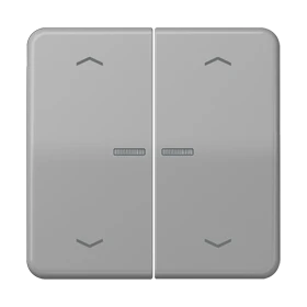 JUNG HOME push-button, with arrow symbols, with lens, grey