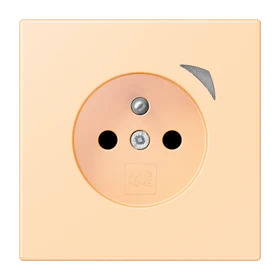 Prise JUNG HOME, système français et belge, Safety Plus, ocre