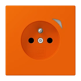 Prise JUNG HOME, système français et belge, Safety Plus, orange