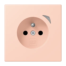Prise JUNG HOME, système français et belge, Safety Plus, l'ocre rouge clair