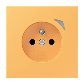 Prise JUNG HOME, système français et belge, Safety Plus, ocre jaune clair