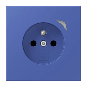 Prise JUNG HOME Energy, système français et belge, Safety Plus, bleu outremer 31