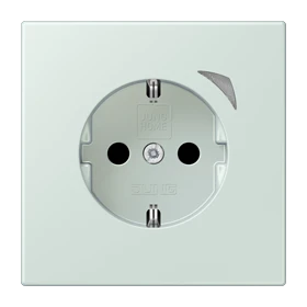JUNG HOME SCHUKO® socket Energy, Safety Plus, céruléen pale