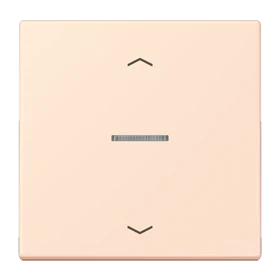 Bouton poussoir JUNG HOME 1 voie, avec symboles flèches, avec voyant crayon, orange pâle (32082)