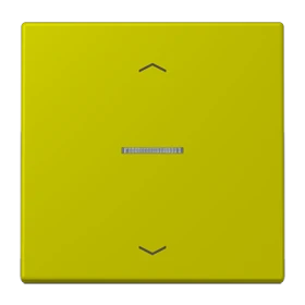 Bouton poussoir JUNG HOME 1 voie, avec symboles flèches, avec voyant crayon, vert olive vif (4320F)