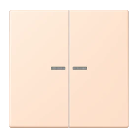 JUNG HOME push-button 2-gang, with lens, rose pâle (32091)