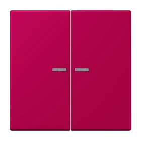 JUNG HOME push-button 2-gang, with lens, rouge rubia (32101)