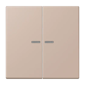 JUNG HOME push-button 2-gang, with lens, ombre brûlée claire (32131)